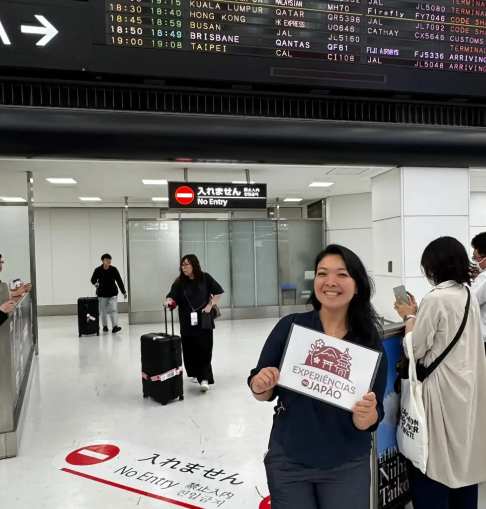 Experiências no Japão no aeroporto